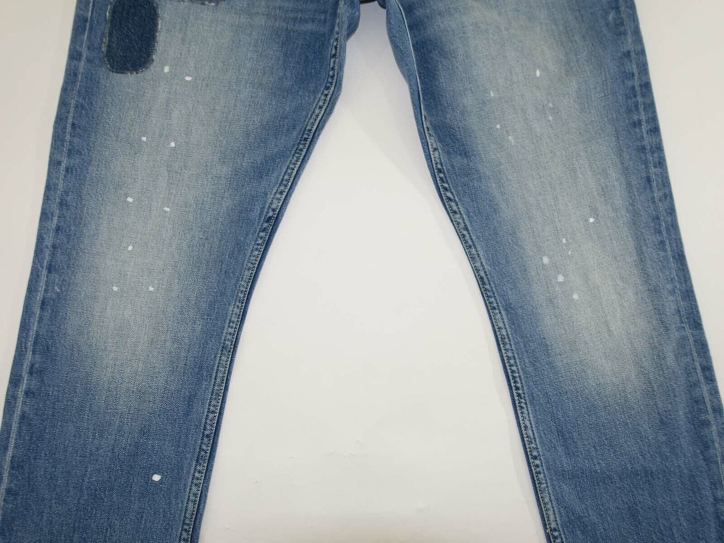 7 for All Mankind the Stacked Skinny Jeans in Saturday Afternoon Blue-34/34