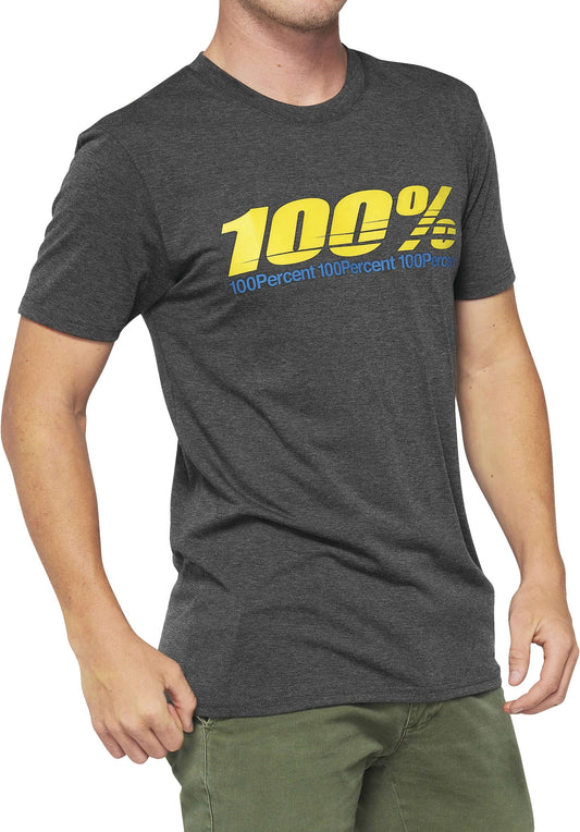 100% Argus Tech T-Shirt Charcoal Heather (Large, Gray Charcoal Heather)