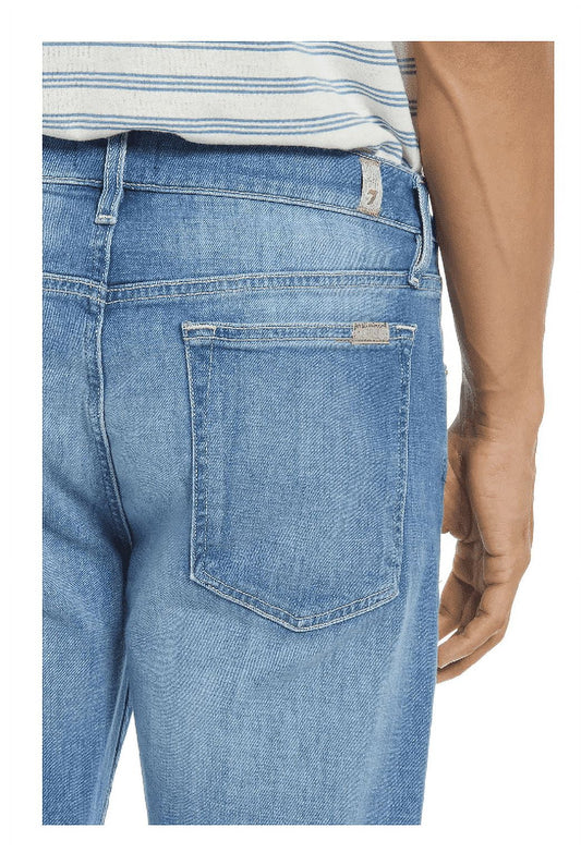 7 for All Mankind Men's Adrien Slim-Fit Jeans in Welch Blue-Size 28x32